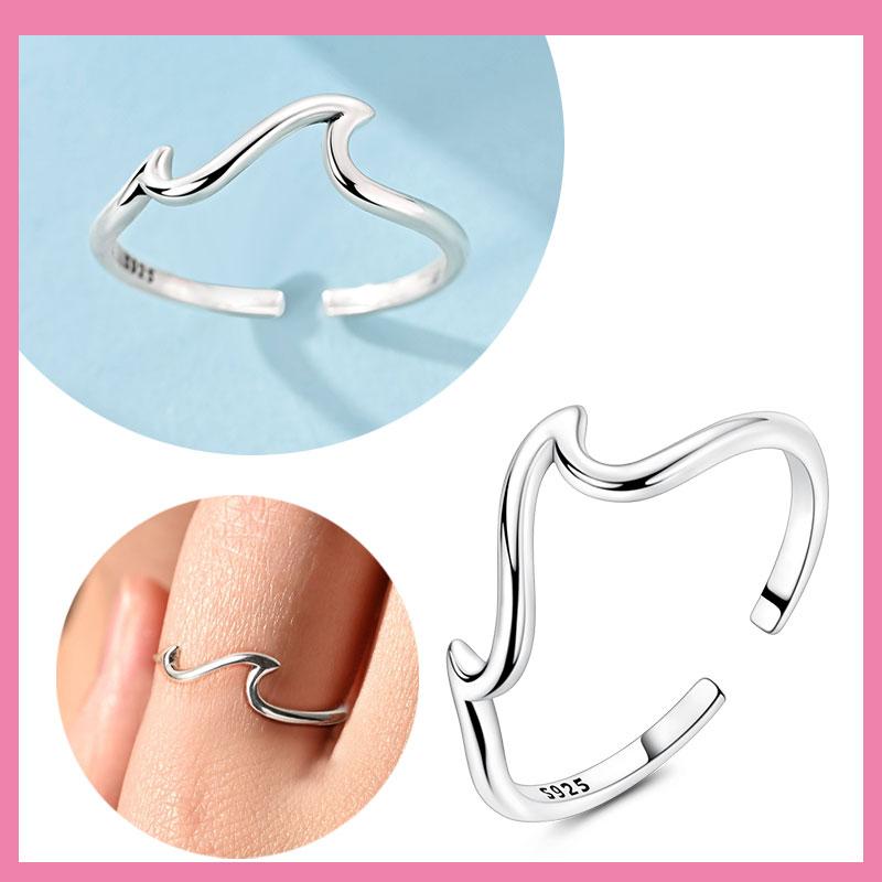 100% Copper Original Wave Opening Ring Women'S Anniversary Gift Engagement Rings For Women Mens Jewelry
