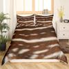 Brown Cowhide Pattern Duvet Cover Set Cow Print Bedding Set Farmhouse Animal Fur Hair Polyester Comforter Cover With Pillowcase