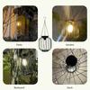 Solar Outdoor Lights Hanging Solar Lantern Metal Solar Lights Outdoor Water Resistant Solar Lights Lamp for Outside