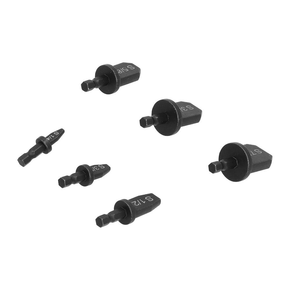 6Pcs Hex Shank Copper Tube Expander Pipe Swage Drill Bit  HVAC System Installation & Repair