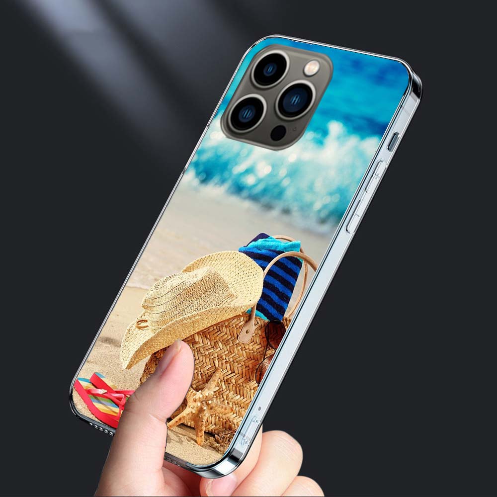 Summer Vibe Sea, Beach, Sand Phone Case For Iphone 16E 15 Pro 14 Plus 17E 16 17 Pro Max Air 11 12 13 Mini Shockproof Capa Cut