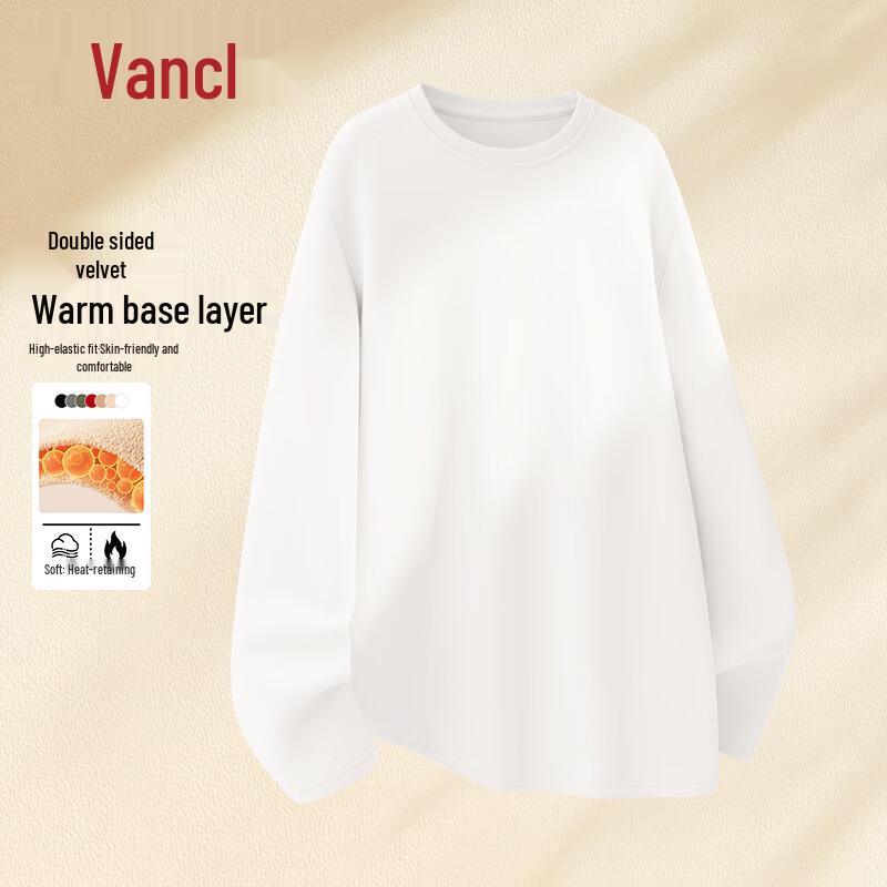 VANCL Men s Casual Warm Double-Sided Fleece Round Neck Base Layer T-Shirt 2XL
