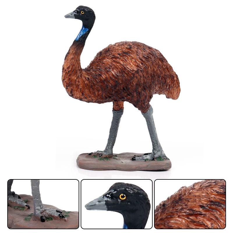 Figurine Păsări de Grădină Oenux Struț Comun Struthio Animale Model Figurine de Acțiune din PVC Colecție Jucării Cadou de Ziua de Naștere pentru Copii