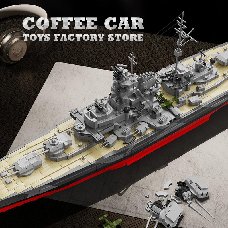 NEW German Warship Model Bricks Kit Military Battleship Building Blocks WW2 Cruiser Boat Submarine Assembly Toys Adult Kids Gift