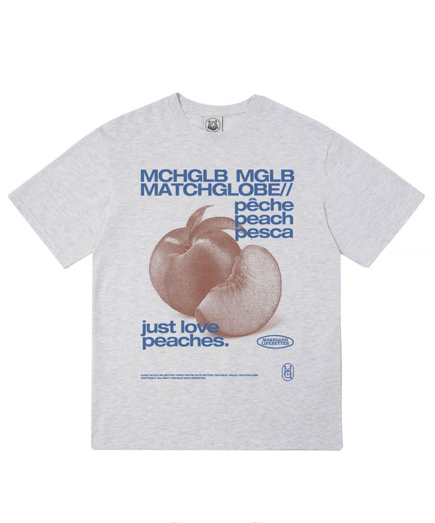 MATCHGLOBE Peaches Oversized Tee (Light Melange)