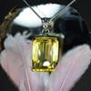 Natural Yellow Topaz 925 Sterling Silver Pendant Emerald 96.35 Certified Gems My-398-k
