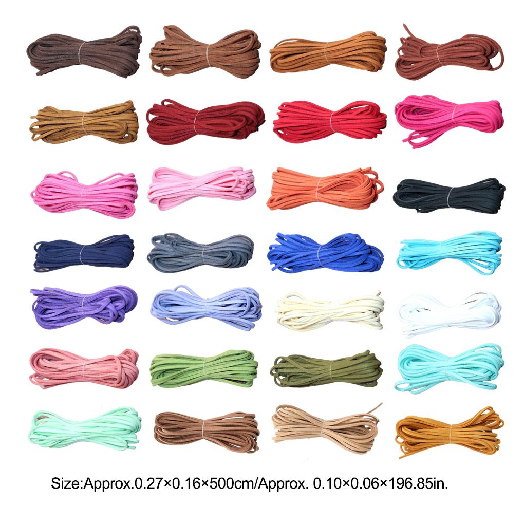 Faux Suede Cords Leather Lace Jewelry Making Accessories Craft Multicolor Woven Handmade Gadgets Bracelet Necklace