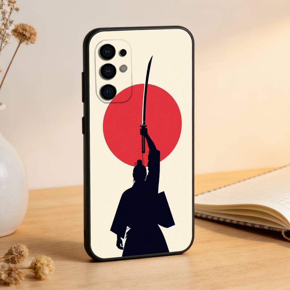 Japanese Bushido Samurai Phone Case Black Silicone Soft For Samsung S25,S24,S21,S22,S23,S30,Ultra,S20,Plus,Fe,Lite