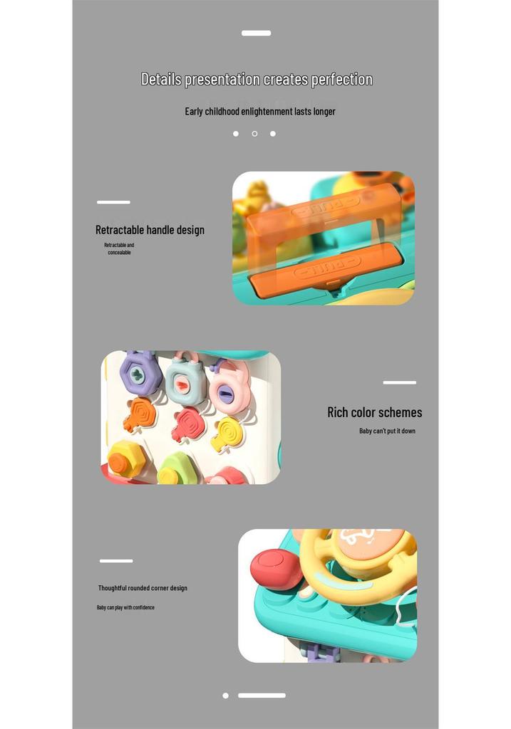 Kids' Six-Sided Activity Center: Early Learning Shape Recognition & Multi-Functional Game Box