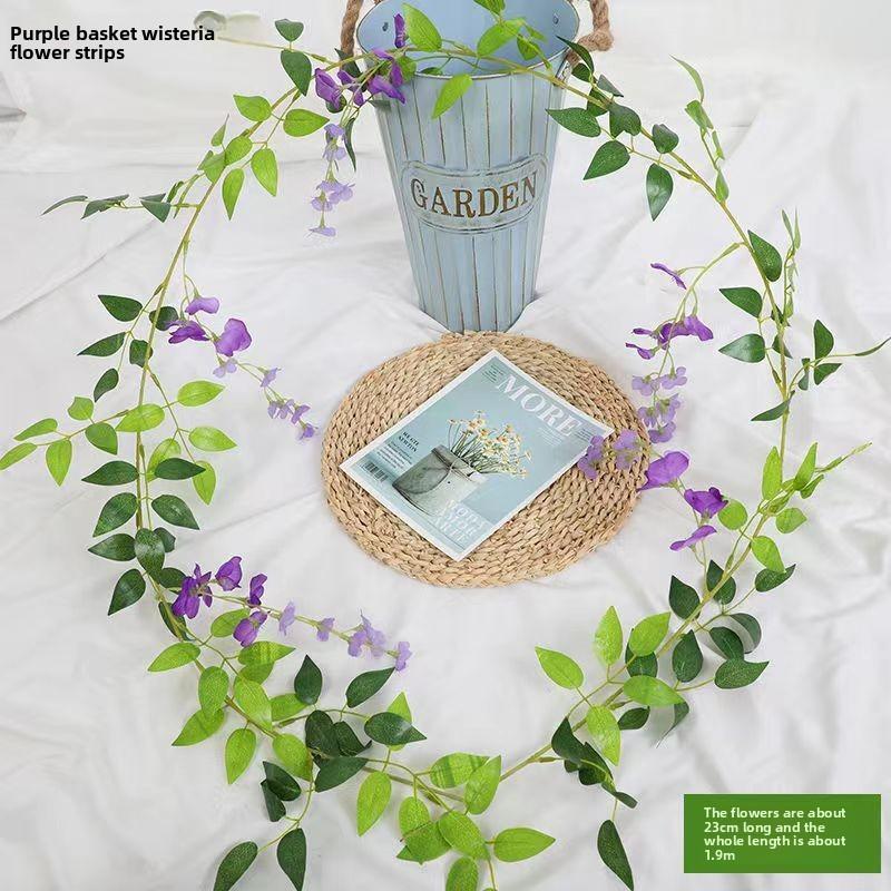 Wisteria Artificial Flowers For Garden Decor With Durable Plastic Vine For Indoor And Outdoor Use