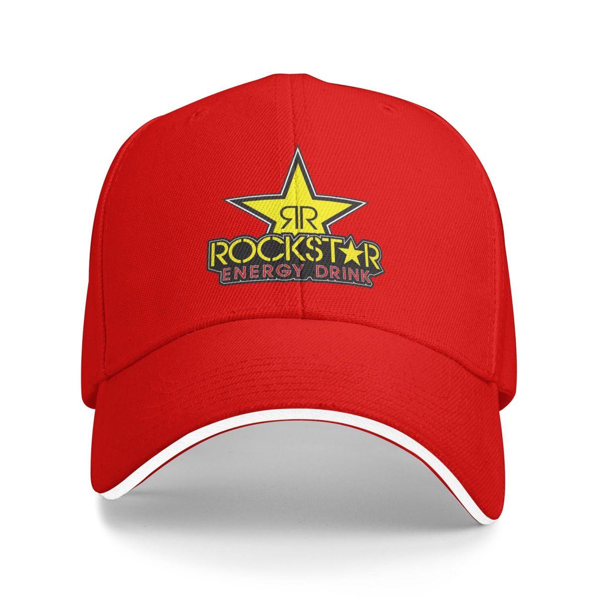 

Бейсболки Rockstar Energy Drink Snapback Кепки-бейсболки Дышащие Повседневные Кепки Для улицы Для мужчин И женщин One Size
