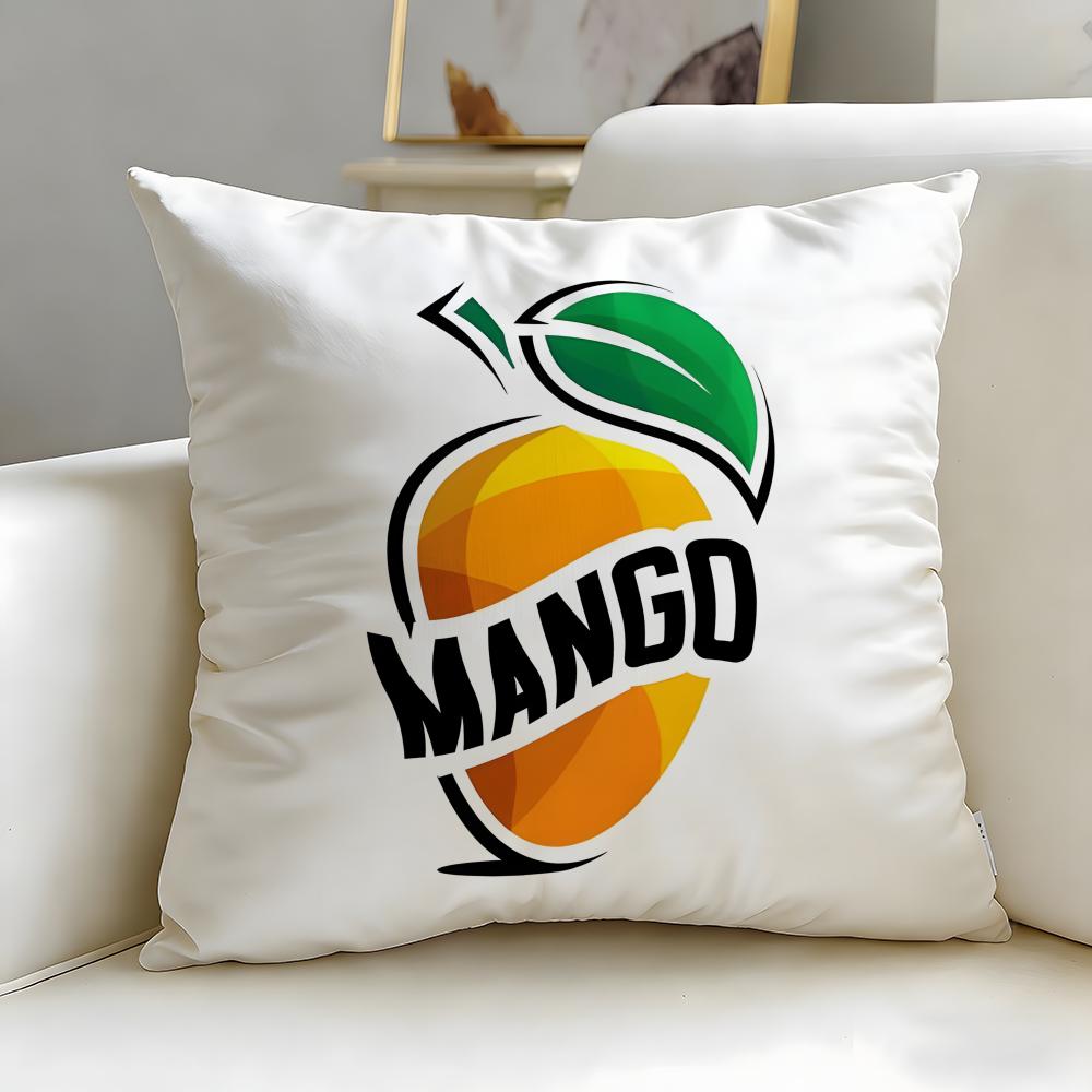 Classic Fashion Brand Mango Cushion Cover Soft EasyWash Pillow Case Versatile for Couch Bed Travel and Office