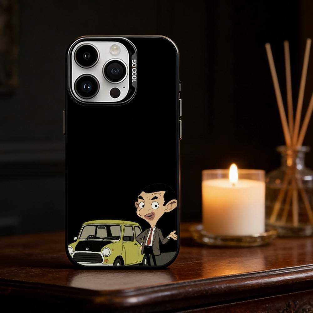 C-Classic M-Mr B-Bean Phone Case For iPhone 17,16,15,14,13,12,11,Pro Max,Plus Candy Silver Cover