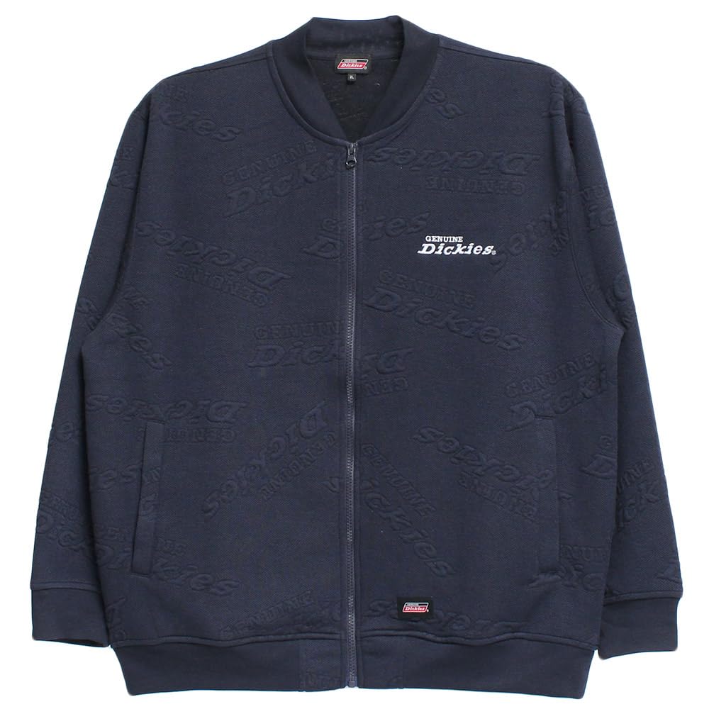 Genuine Dickies Men's MA-1 Blouson, Lightweight, Puffed Jacquard Sweat Jacket, Size 3L, Navy (67)