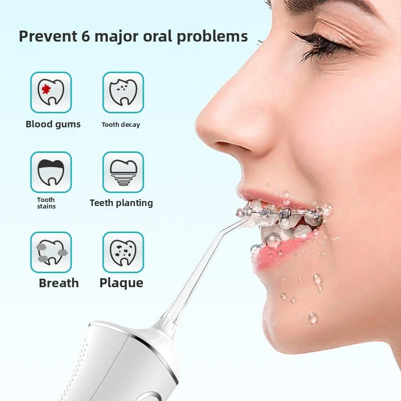DIY Household Tooth Flusher, High-frequency Pulse Water Dental Floss, Brushing Teeth, Nose Washing, Portable Electric Dental Cleaning