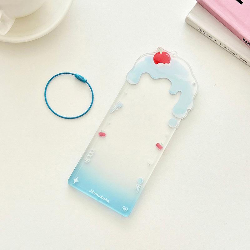 

Acrylic Ice Cream Photocard Holder Cartoon Photo Booth Album For 2X6 Inch Photo Strips Wedding Album Bookmark Sleeve синій
