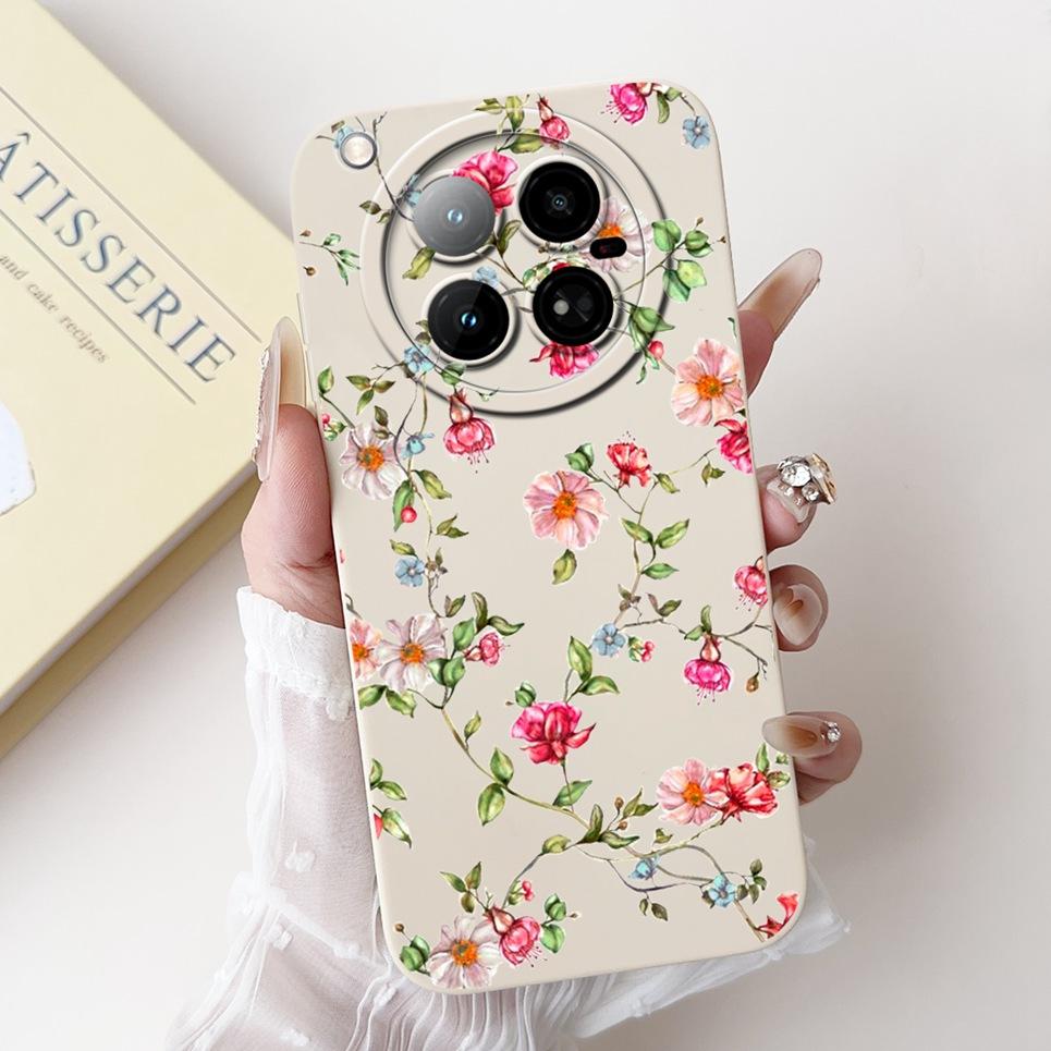 For Infinix Zero 40 4G 5G Back Cover 6.78" On Infinix X6860 X6861 Capa Flower Butterfly Women Fashion Phone Case Liquid Silicone