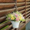 Fake Hanging Plant in Plastic Basket for Outdoor Indoor Patios Courtyards Garden
