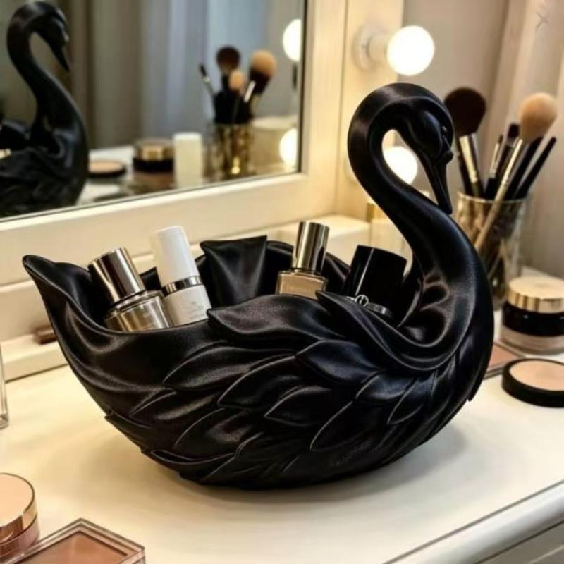 Swan Shaped Key Holder Bowl Swan-Shaped Storage Tray Elegant Swan Organizer Key Wallet Holder Succulents Plant Pot Desktop Tray