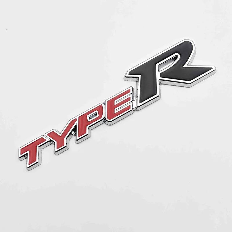 3D Metal Type S Logo Type R Emblem Letters Car Trunk Badge For Honda Accord Civic FK2 FN2 EP3 Type S R Sticker Accessories