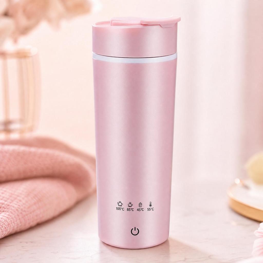Portable Electric Heating Cup Auto Shutoff with Stainless Steel Liner Compact