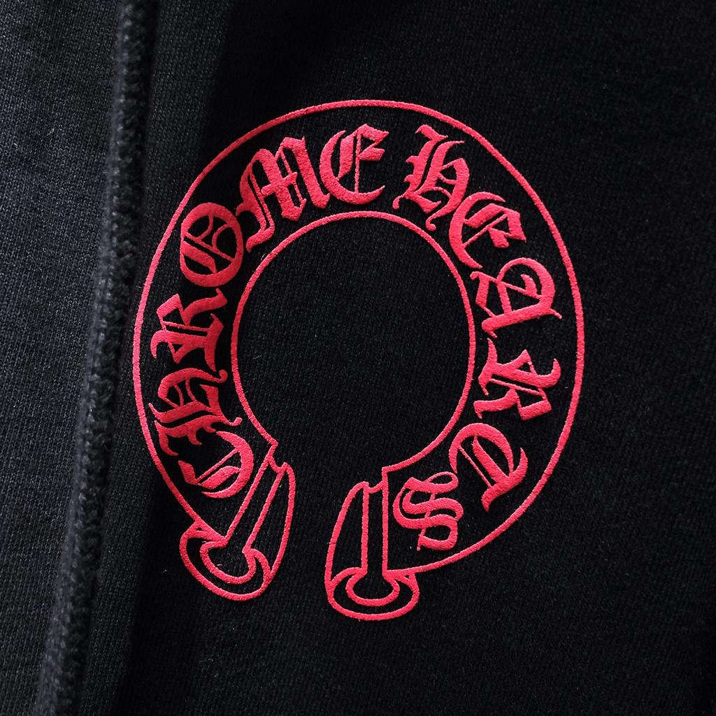 8360 CHROME HEARTS 2026 New Spring and Autumn Plus-size Thin Style Classic Style Logo Zipper Hooded Sweatshirt for Couples