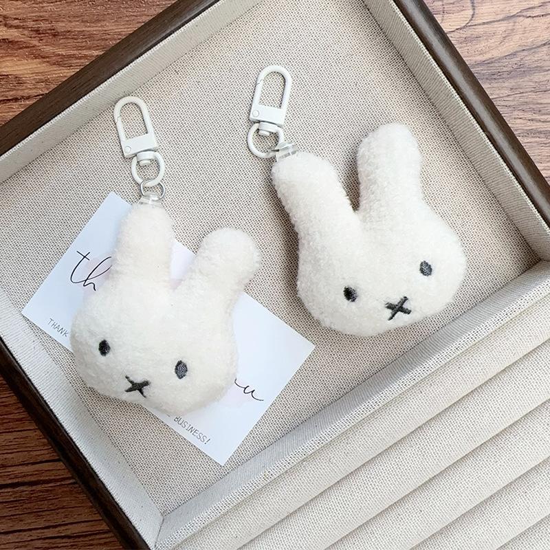 New Miffy Keychain High Color Value Cartoon Doll Rabbit Shape Creative Men's and Women's Cute Car Schoolbag Pendant Decoration