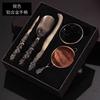 Stainless Steel Tea Ceremony Six Tools Set Gongfu Gold Vintage Turquoise Finish
