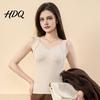 Invisible Vest Seamless Slim Fit Warm Camisole Women Thermal with Built-in Bra Sleeveless Base Layer Velvet Tops for Autumn Winter Comfy Undershirt