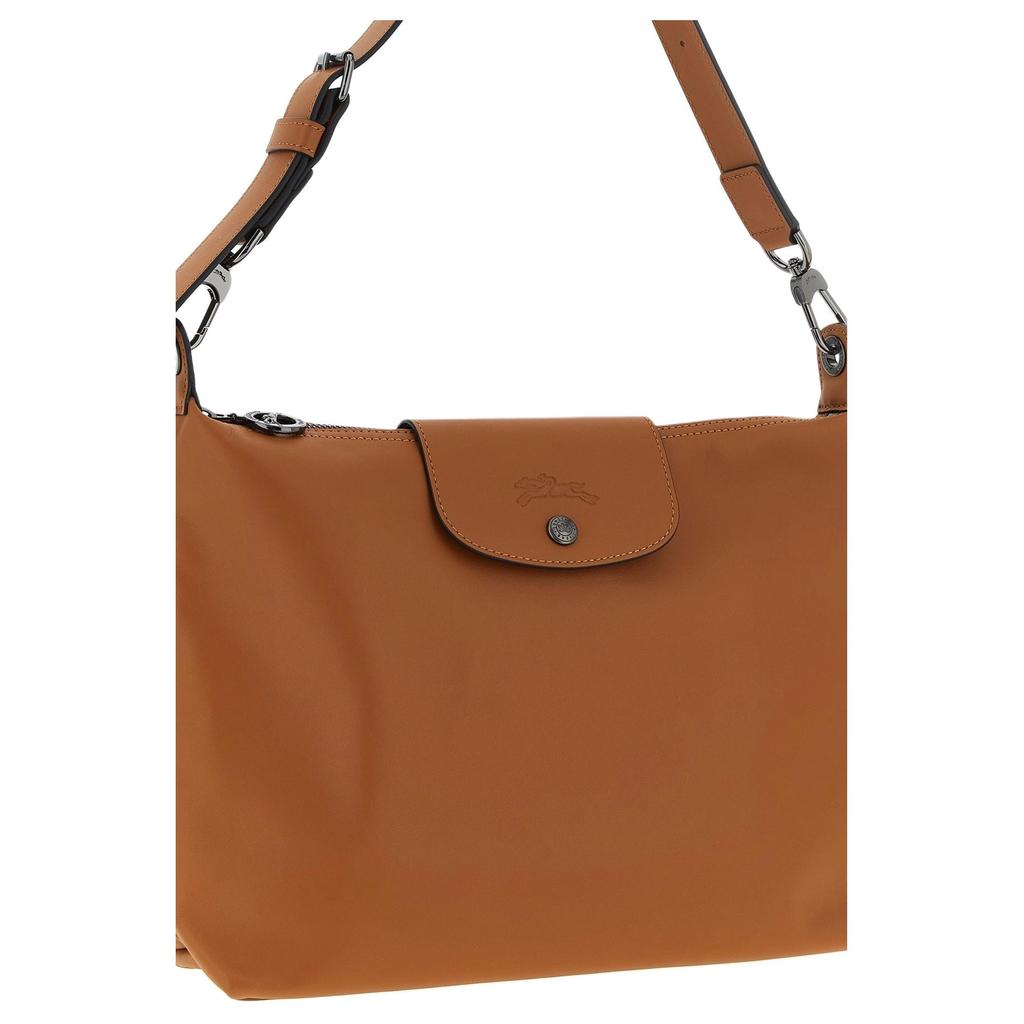 Longchamp Le Pliage Xtra Brand Logo Adjustable Detachable Leather Hobo Bag Women Shoulder Bag Brown 10189987M19