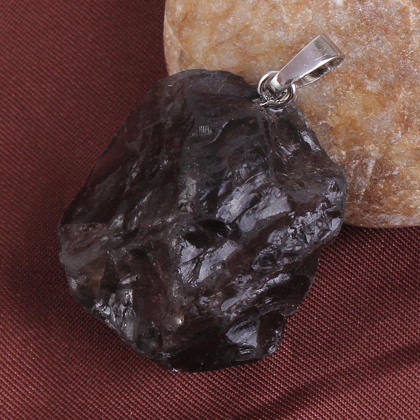 HZ Lila Edelsteine Natürliche Unregelmäßige Rosenquarz Reiki Perle Heilkristall Anhänger Schmuck