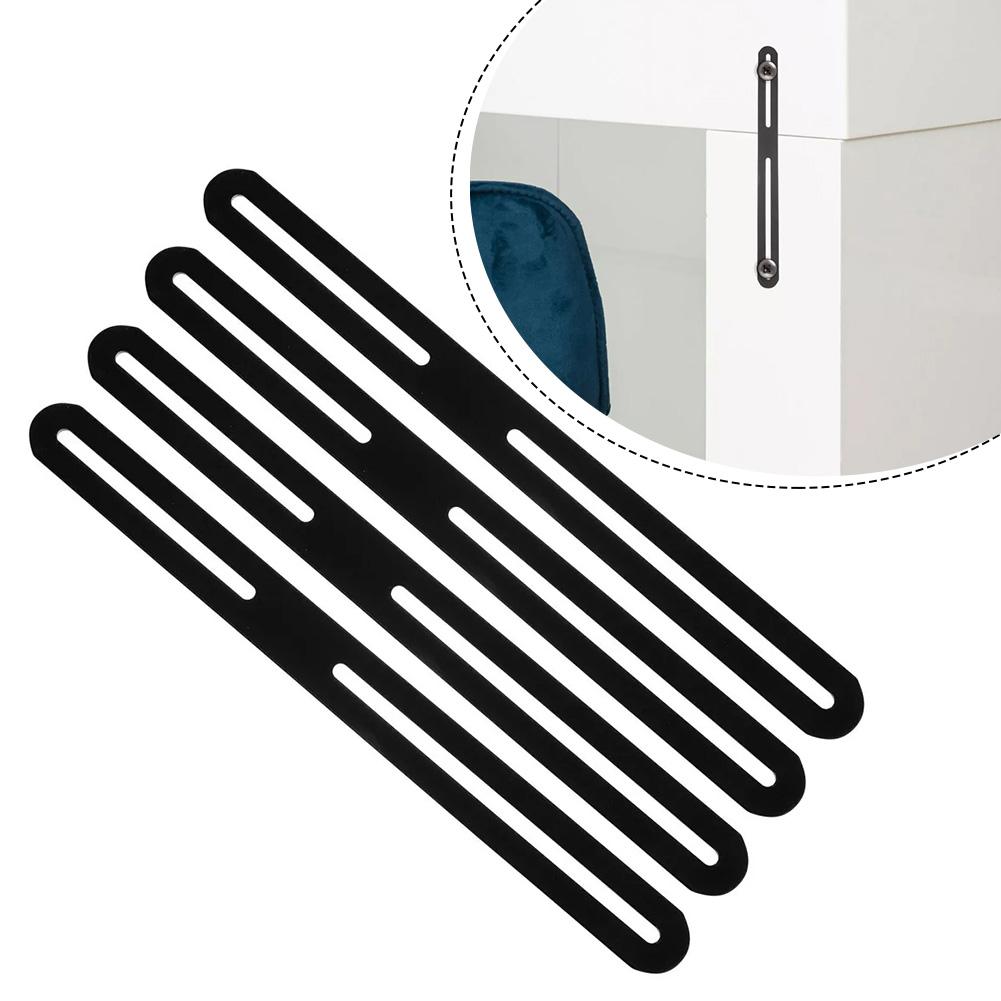 Corner Connector Furniture Brackets  Chair Drawer Flat Connector Stainless Steel Slotted Hole Perforated Plate Furniture Support