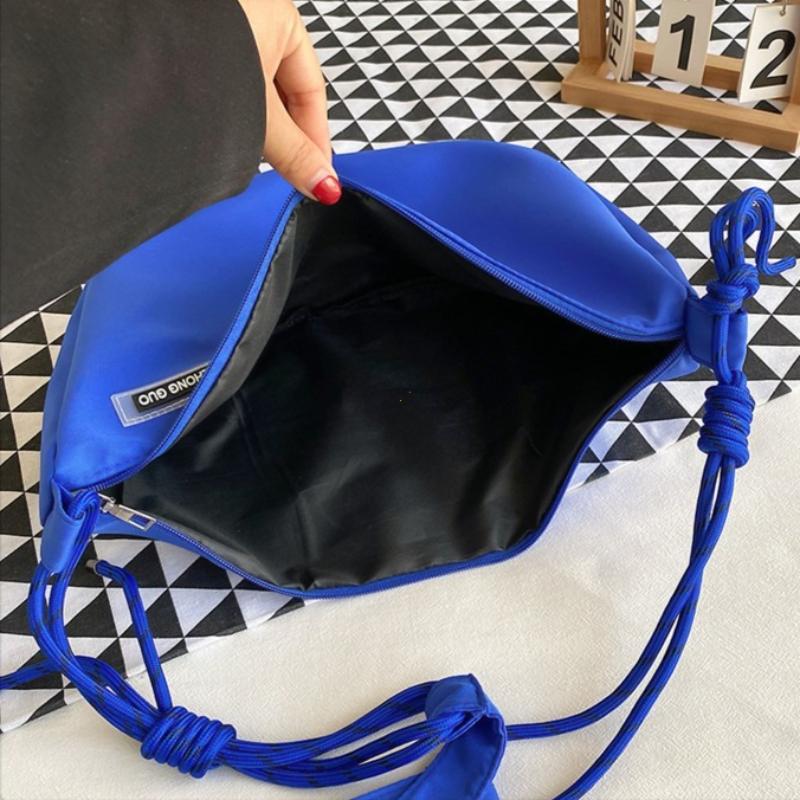 Nowe torby na ramię z nylonu, vintage, jednolity kolor, torba typu hobo, swobodna, duża pojemność, torba diagonalna, modna, uniwersalna torebka damska
