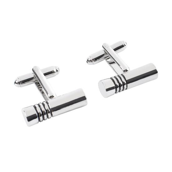 Yousheng 1 Pair Cufflinks Polished Smooth Surface French Style Hollow Twist Round Square Shape Men Suit Shirt Cufflinks  DIY Craft Buttons