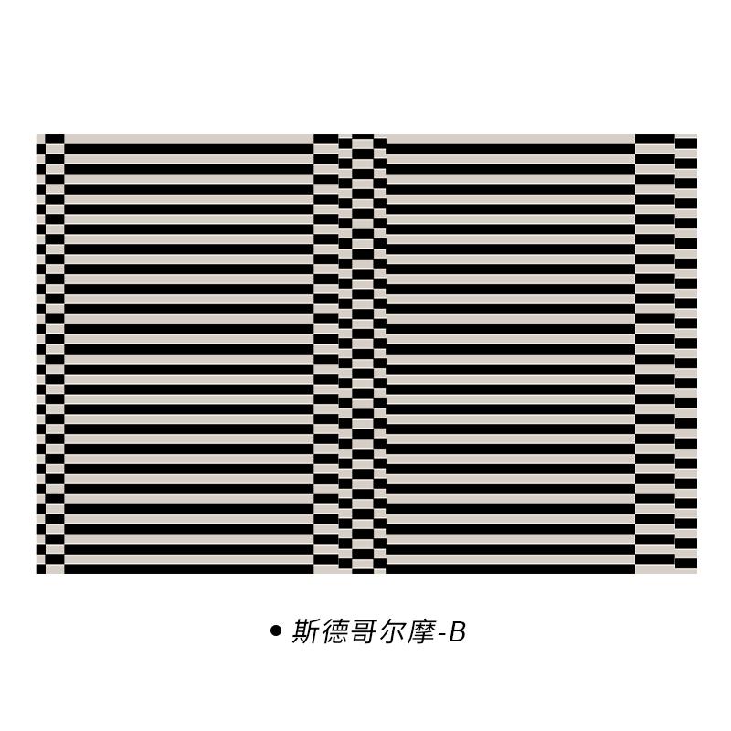 Light Luxury Rugs for Bedroom Black White Plaid Living Room Decoration Carpet Fluffy Soft Study Rug Home Thicken Plush Floor Mat