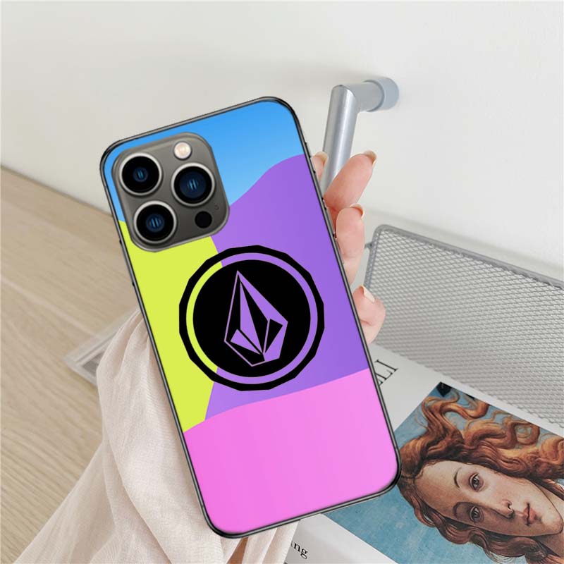 Volcom Logo Phone Case For Iphone 16 15+ Pro Max 17 Air 14 Plus 16E 13 Pro 12 Mini 11 Clear Cover Silicone Cute Shell Soft