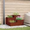 Garden Planter Rust Colored 100 X 100 X 60 Cm Weatherproof Steel