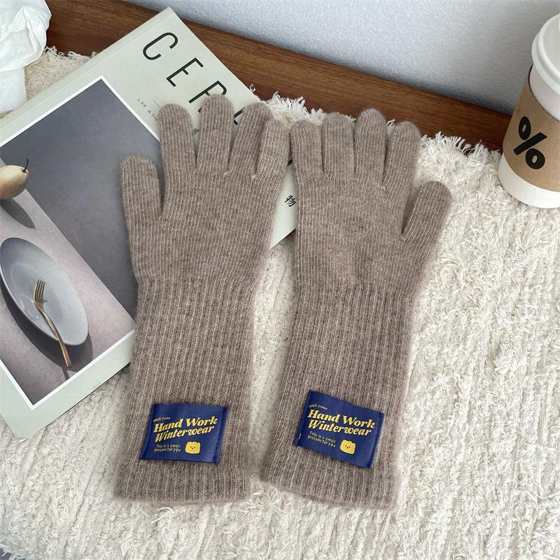 Gloves  Wool Knitted Touch Screen Cloth Thickened Winter Outdoor Warmth for Women Riding