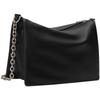 Calvin Klein Elegant Metal Letter Chain Soft Lazy Small Square Pillow Crossbody Bag Women Bags Space-Black DH3570-001