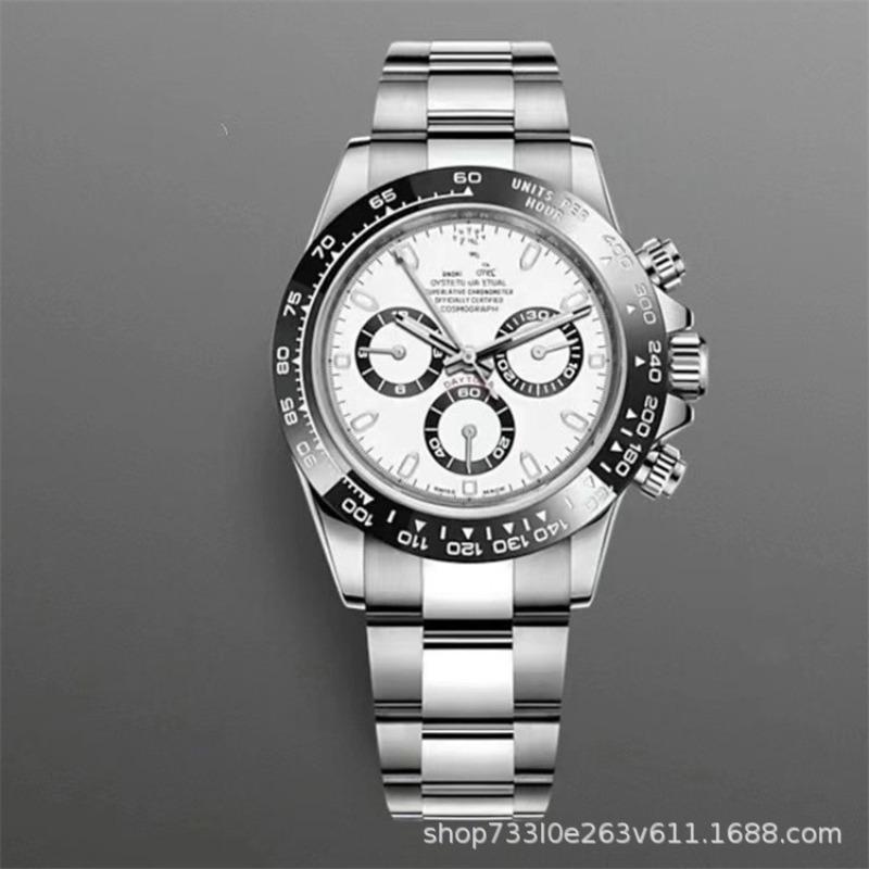 Montre Daytona Di Panda Bleu Glace Homme Montre Mécanique Entièrement Automatique Trois Compteurs Six Aiguilles Multifonctionnel Danny Road Chronographe