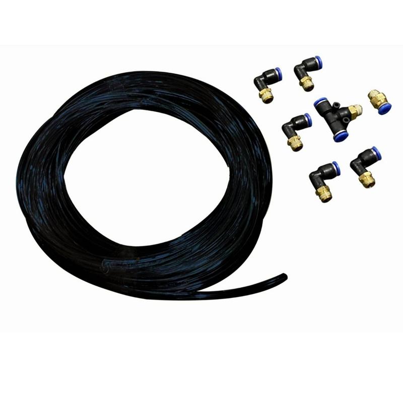 12.4 Ft Push Lock Black Vacuum Fitting Kit Turbo Wastegate & Solenoid for Turbo Vehicles