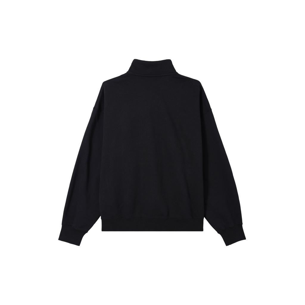 Jordan Solid Color High Collar Loose Pullover Long Sleeve Sweatshirt Women Tops Black FD7222-010