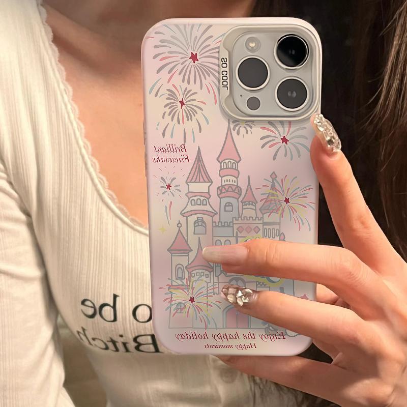Fireworks Castle Hard Shell Case for iPhone 11/12/13 Pro/14 Pro Max