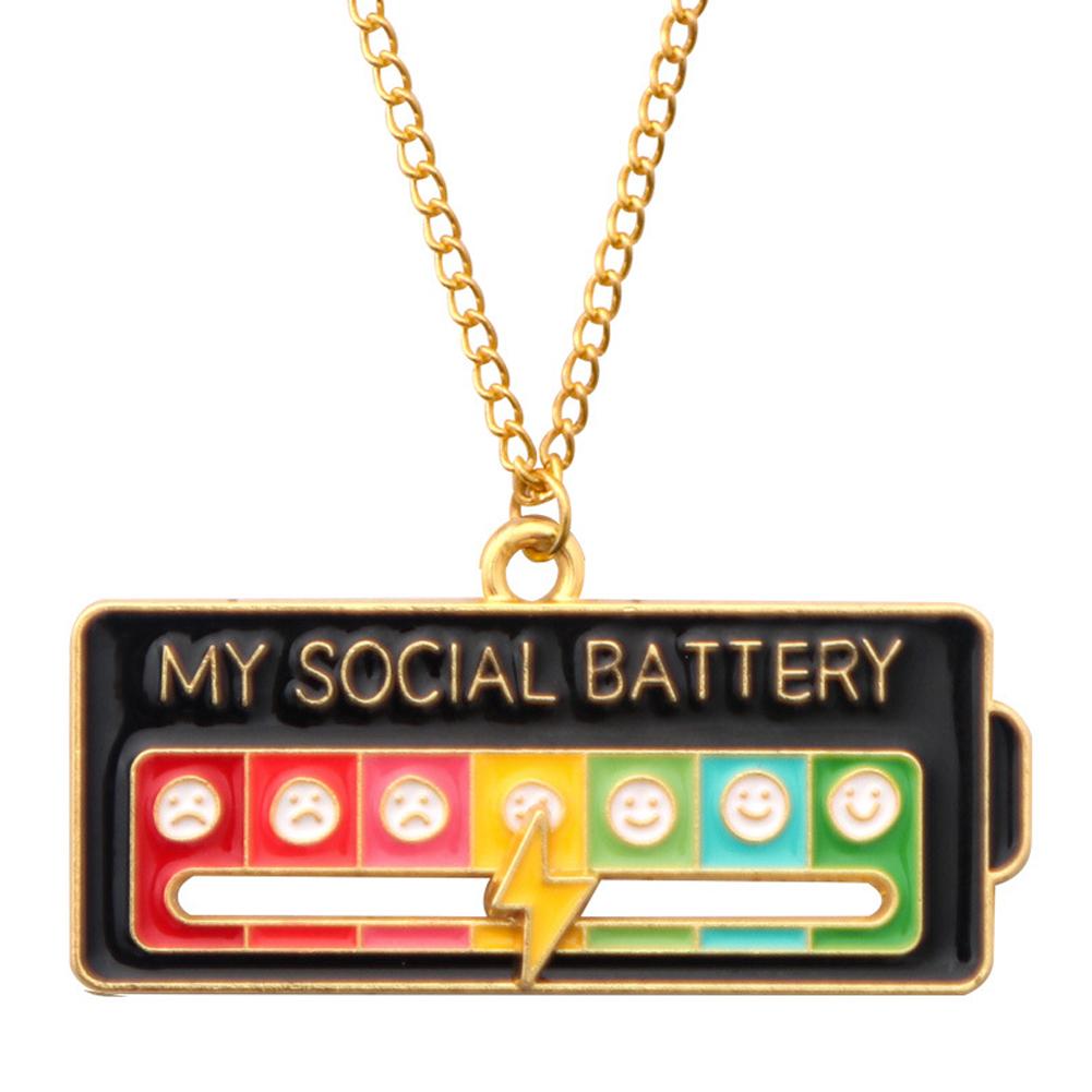 Emotions Enamel Pins Brooches My Social Battery Mood Tracker Metal Brooch Badges Fashion Jewelry Accessorie Gift Trendy Lapel