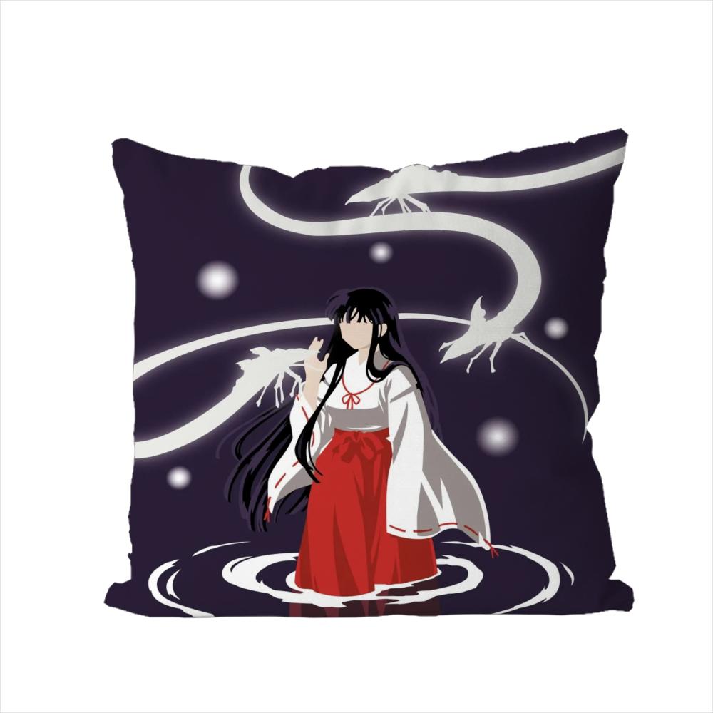 Inuyasha Pillow Case For Car Sofa Decorative Home Doublesided Print Plush Square Throw Pillow Cushion Cover