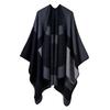 Ladies Jacquard Silver Silk Shawl Autumn and Winter Scarf Extended Thickened Cloak
