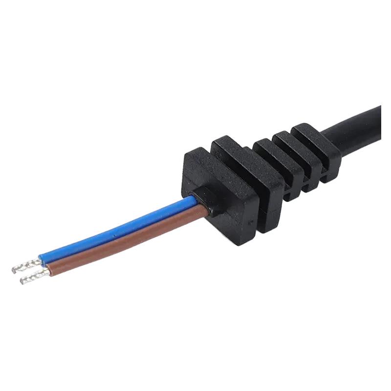 3C Certified Pure Copper Two-Core Flat Wire Power Cord, National Standard Two-Pin, Stripped and Tinned Tail, 0.75mm²