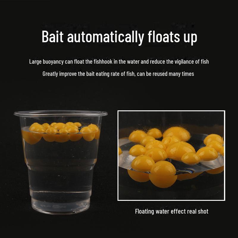 Buoyancy Sweet Corn Flavored Floating TPR Bait Balls for Carp Fishing.