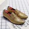 Fish Scale Loafers Men's Large Size Fashion Horse Buckle Foot Leather Shoes Nightclub Personality Lazy Shoes Men