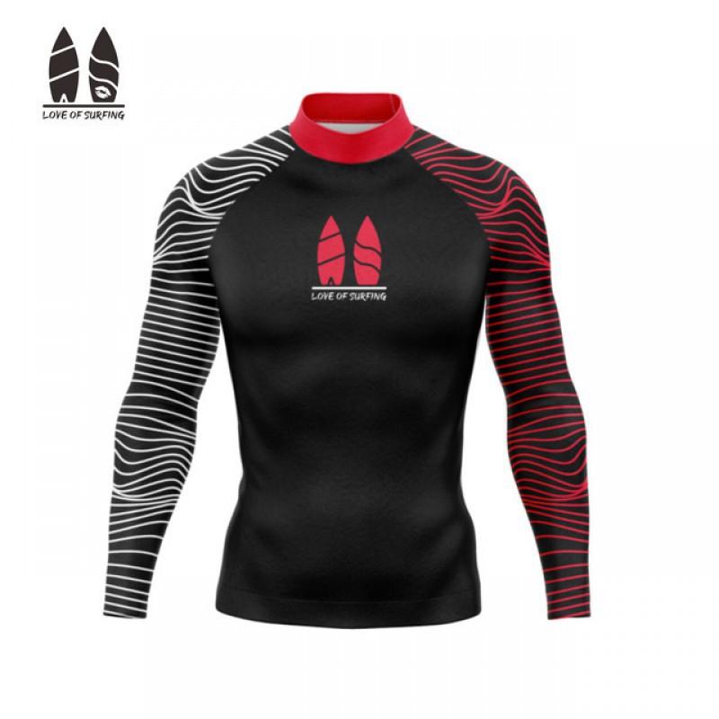 T-shirt Surfing Suit UPF50 Sunscreen Beach Swimsuit Diving Jellyfish Long Sleeve Split Top